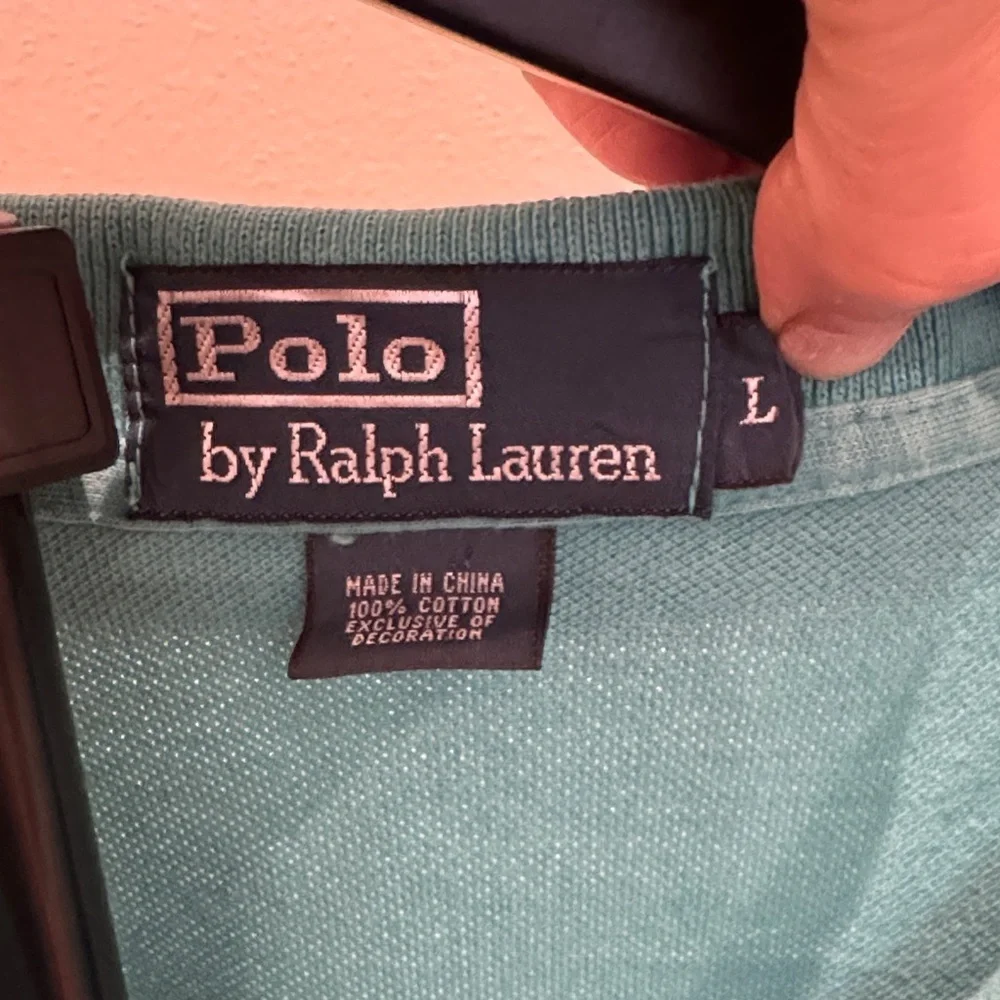 Ralph Lauren Teal Green Polo with Red Pony Logo